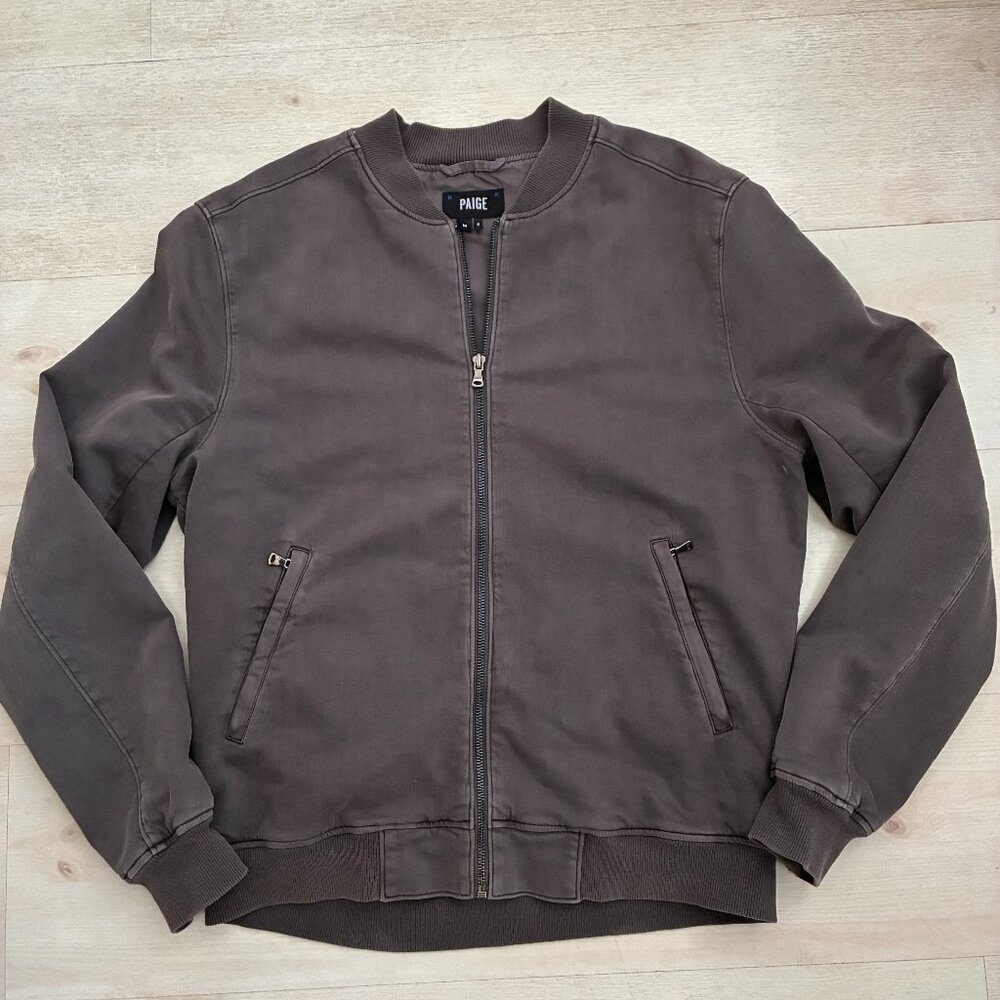 PAIGE Hayward Bomber "Vintage Coal" Jacket Size M